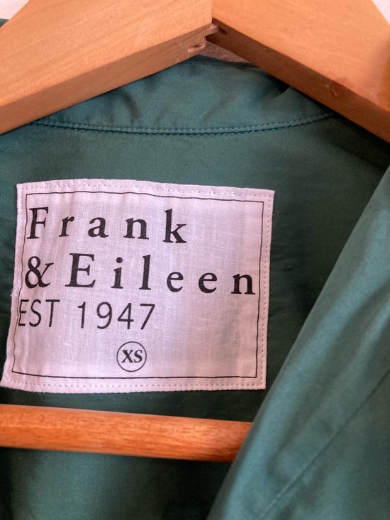 Frank & Eileen Joedy Cotton Button-Up Shirt XS Green - Picture 3 of 7